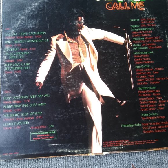 Al Green record Call me - Picture 2 of 2
